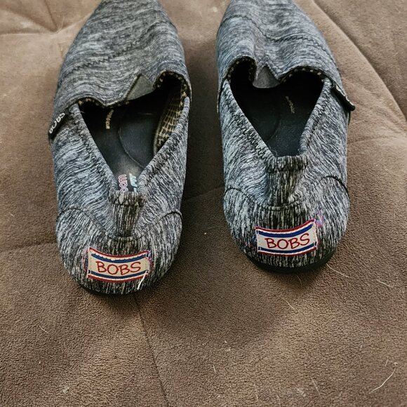 Skechers BOBS Plush Express Yourself slip-on flats - Heathered Black - Size 8 - Picture 2 of 6